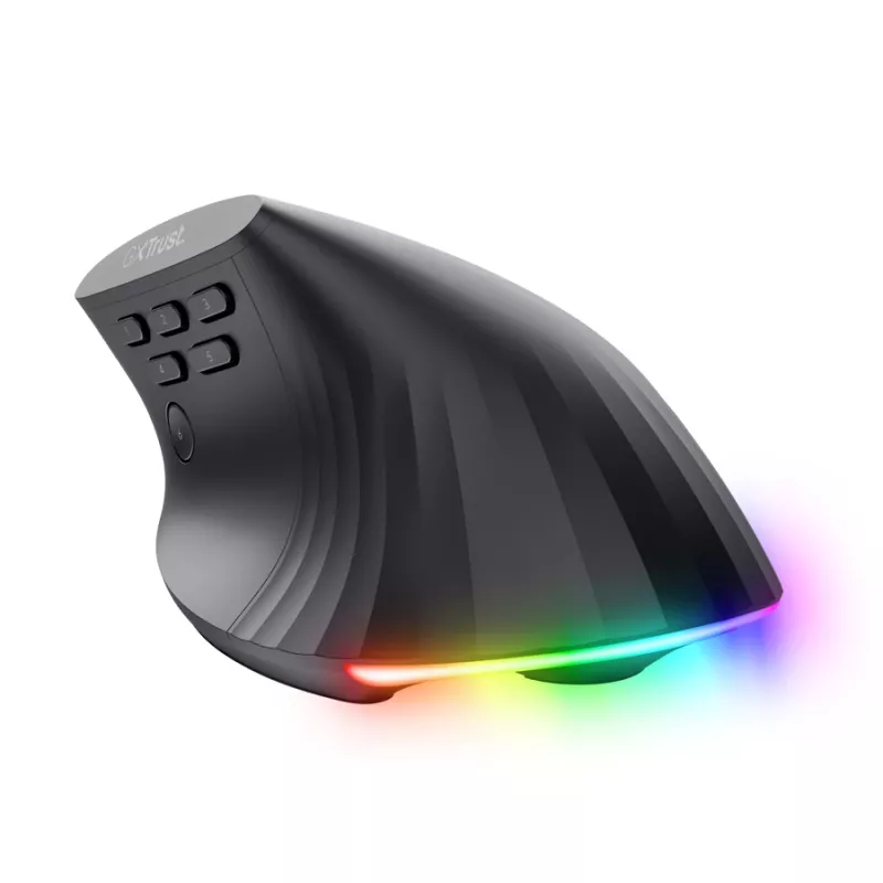 Mouse gaming TRUST GXT 145 Rexxa per destrimani USB Type-A 12800 DPI, con filo, rotella RGB, nero