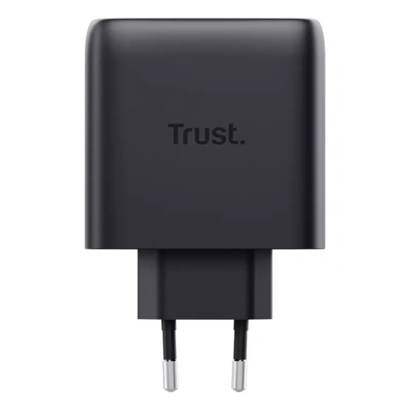 Caricabatterie rapido AC TRUST Maxo 65W per interni, 3× USB-C, max 20V, cavo 2 m, nero
