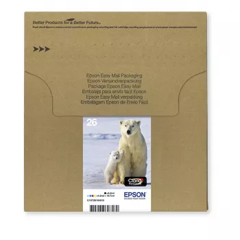 Epson Polar bear multipack 4 colori 26 EasyMail, resa standard, nero, ciano, magenta, giallo, inchiostro pigmentato, inchiostro a colorante, 6,2 ml, 4,5 ml