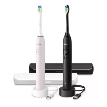 Spazzolino elettrico sonico ricaricabile Philips serie 3100 HX4072/42 — 2 manici, 2 testine, batteria Li-Ion, modalità Daily Care