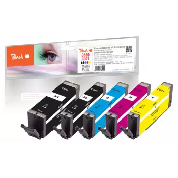 Peach PI100-356 cartuccia d'inchiostro 5 pz. compatibile standard nero, ciano, magenta, giallo