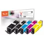 Peach PI100-356 cartuccia d'inchiostro 5 pz. compatibile standard nero, ciano, magenta, giallo