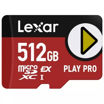 Memoria flash MicroSDXC Lexar PLAY PRO 512 GB UHS-I U3 — 900 MB/s in lettura, 600 MB/s in scrittura