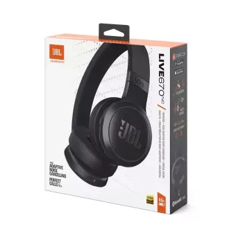 Cuffie JBL Live 670NC headset wireless con archetto chiamate/musica Bluetooth nero
