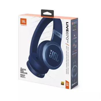 Cuffie JBL Live 670NC headset wireless con archetto chiamate/musica Bluetooth blu