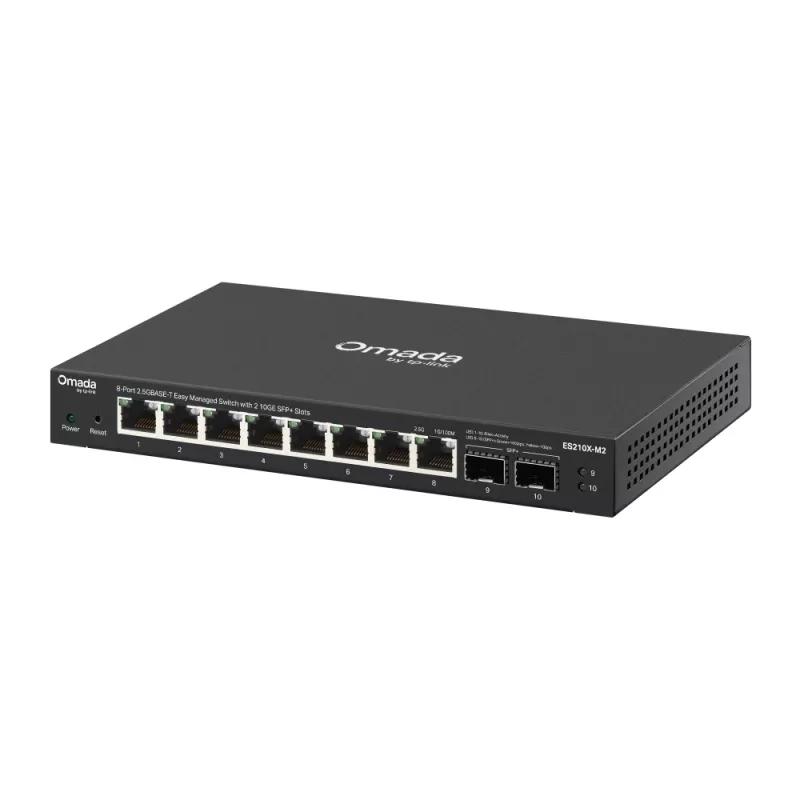 Switch Ethernet 2,5G gestito TP-Link ES210X-M2 — 8x 2,5G (100/1000/2500), 80 Gbit/s, montaggio desktop/parete