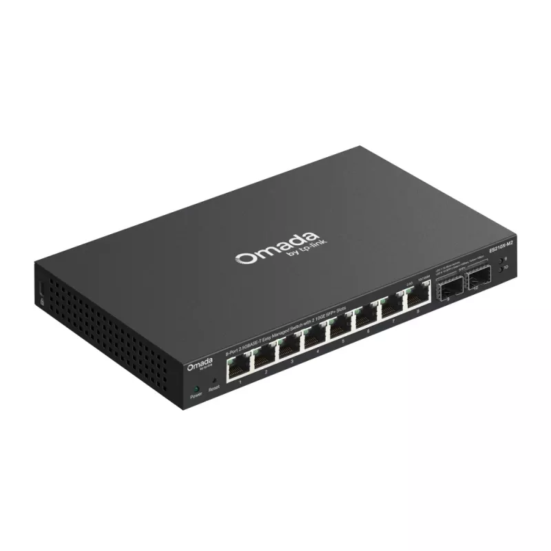 Switch Ethernet 2,5G gestito TP-Link ES210X-M2 — 8x 2,5G (100/1000/2500), 80 Gbit/s, montaggio desktop/parete