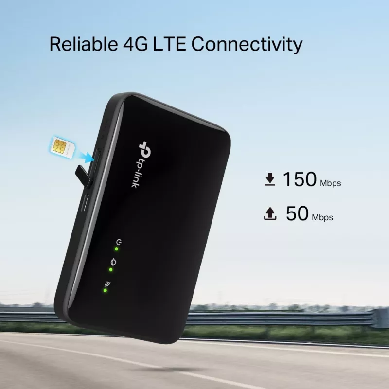 Router wireless 4G TP-Link M7005, single-band 2,4 GHz, NanoSIM, Wi-Fi 6, nero