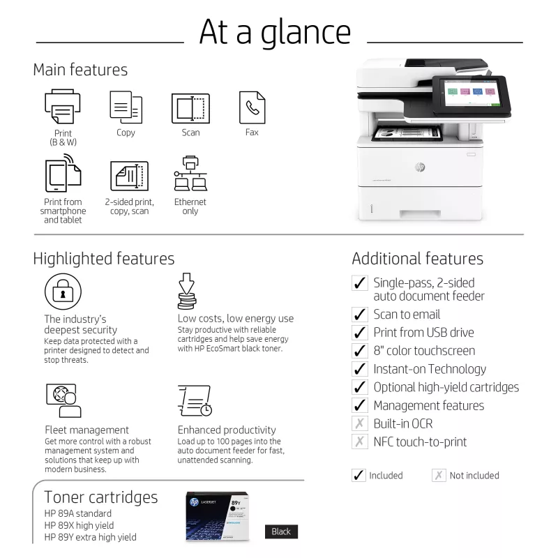 Stampante Multifunzione HP LaserJet Enterprise MFP M528f Laser Monocromatica