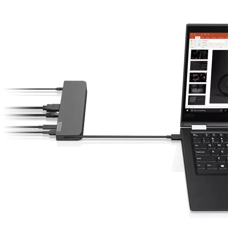 Lenovo 40AU0065EU USB-C Mini Dock, docking station cablata, 65 W, HDMI, VGA, RJ-45, USB 3.0 (USB 3.2 Gen 1), USB-A, nera