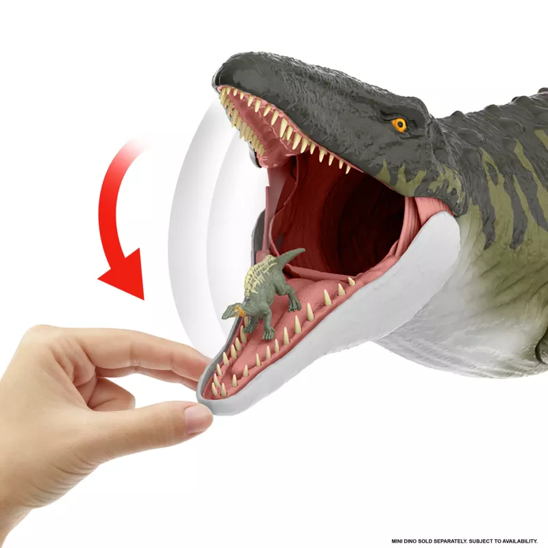 Jurassic World Rebirth Super Colossal Mosasaurus action figure, dinosauro giocattolo