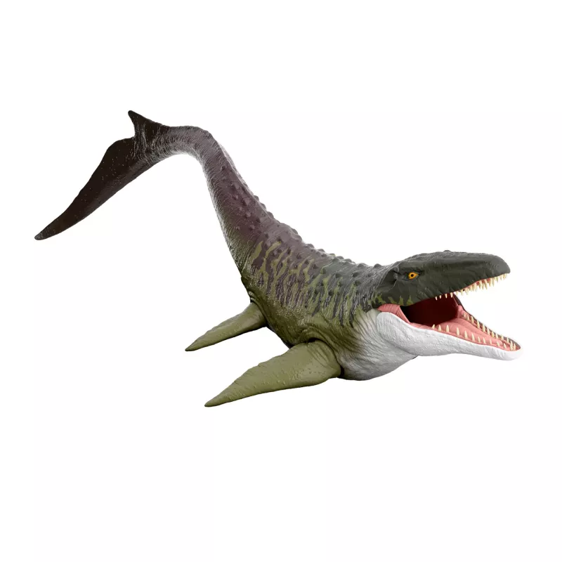 Jurassic World Rebirth Super Colossal Mosasaurus action figure, dinosauro giocattolo