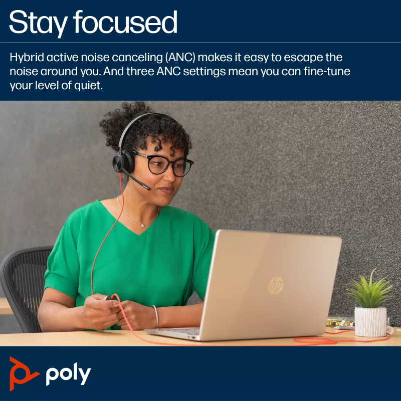 HP Poly Poly Blackwire 8225 cuffie USB-C certificate Microsoft Teams