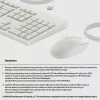 HP 225 combinazione mouse e tastiera con filo, Full-Size (100%), con filo, USB, bianco, mouse incluso