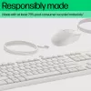 HP 225 combinazione mouse e tastiera con filo, Full-Size (100%), con filo, USB, bianco, mouse incluso