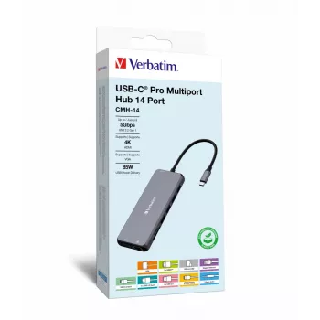 Verbatim CMH-14 USB Type-C 5000 Mbit/s argento