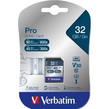 Memoria flash Verbatim Pro 32 GB SDHC UHS classe 10