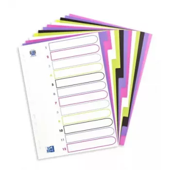 Divisorio Elba Oxford 400005445 — A4 polipropilene (PP), colori assortiti, 6 pz., 227×300 mm