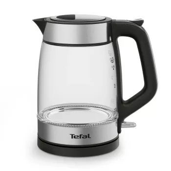 Bollitore in vetro Tefal KI605830 bollitore elettrico 1,7 L 2200 W nero, argento, trasparente