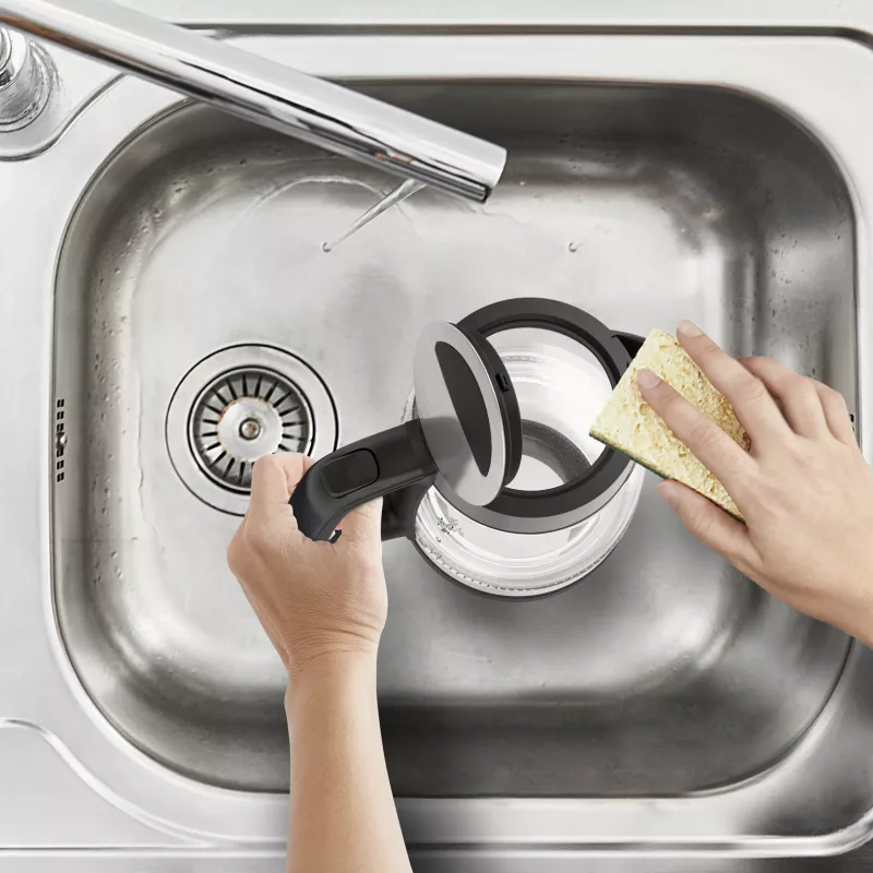 Bollitore in vetro Tefal KI605830 bollitore elettrico 1,7 L 2200 W nero, argento, trasparente