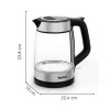Bollitore in vetro Tefal KI605830 bollitore elettrico 1,7 L 2200 W nero, argento, trasparente
