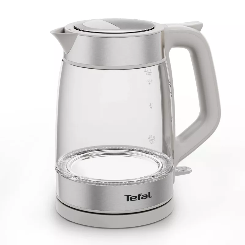 Bollitore in vetro Tefal KI605B30 bollitore elettrico 1,7 L 2200 W grigio, argento, trasparente