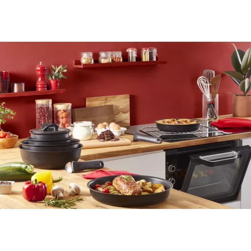 Set di pentole Tefal Ingenio L76391 – set misto in alluminio, 4 pezzi (pentole Ø16/18/20 cm) nero