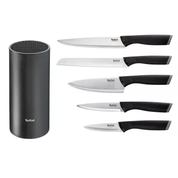 Set di coltelli da cucina Tefal K2216S74 — lame in acciaio inox, lunghezza lama 20 cm, set da 5 pezzi