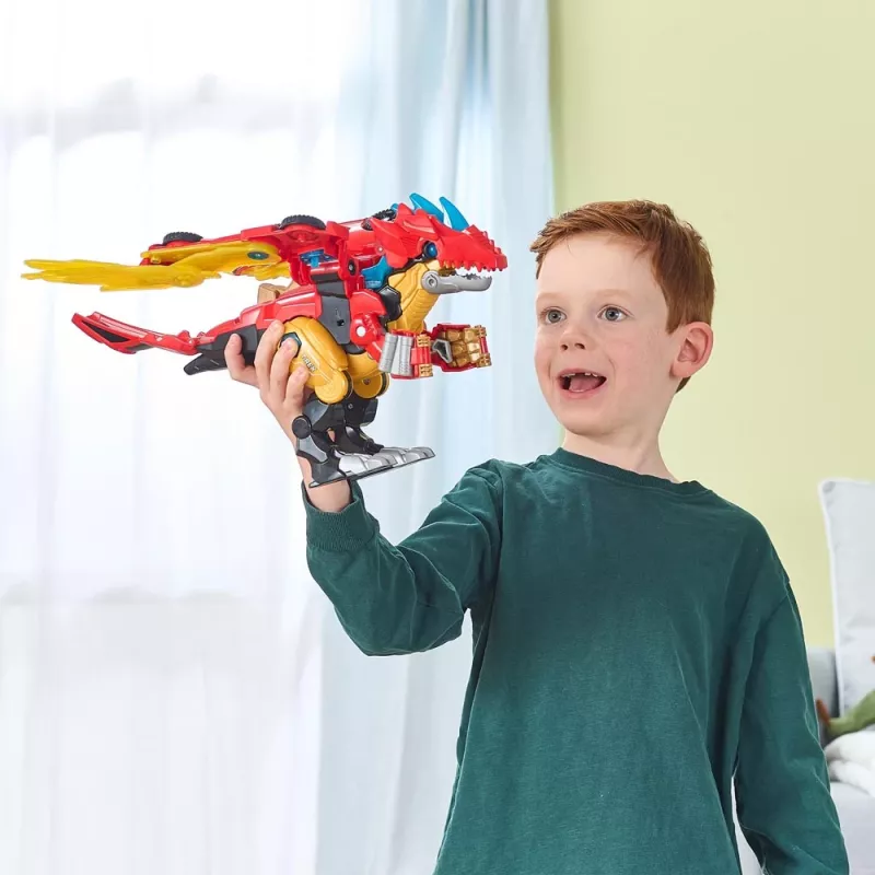 Figura da gioco VTech Switch & Go Combo Mega Dragon — set giocattolo drago-veicolo trasformabile