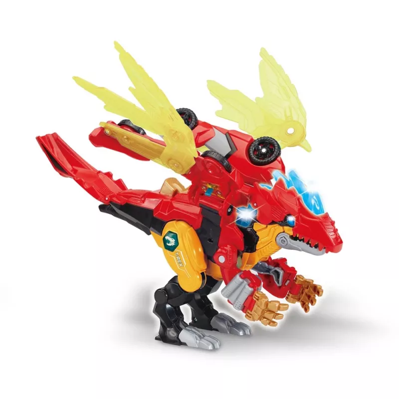 Figura da gioco VTech Switch & Go Combo Mega Dragon — set giocattolo drago-veicolo trasformabile
