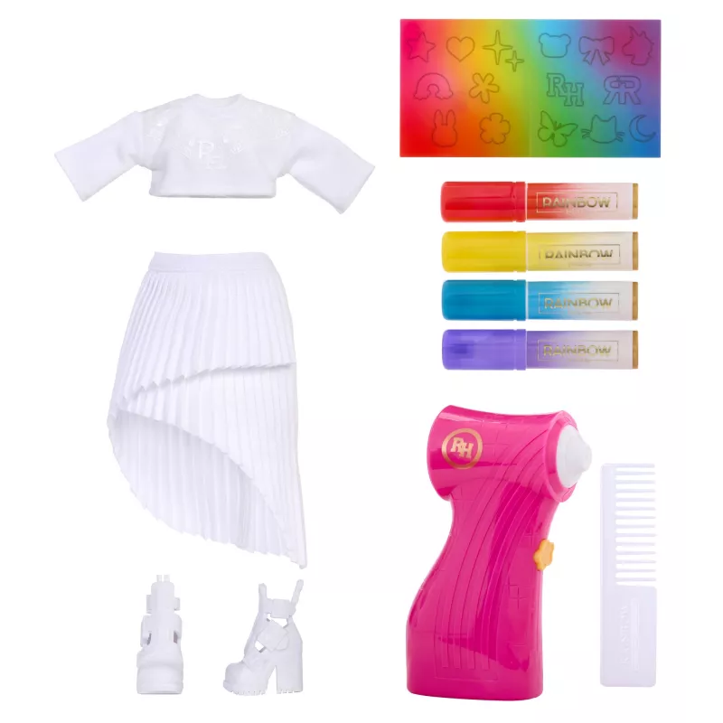 Bambole moda Rainbow High Air Brush & Create – occhi viola, bambola moda, femmina, 4 anni, bambino/bambina, multicolore