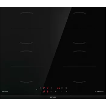 Piano cottura a induzione Gorenje GI6401BCE RAL9017, nero, da incasso, 59,5 cm, piano cottura a induzione a zone, vetroceramica, 4 zone