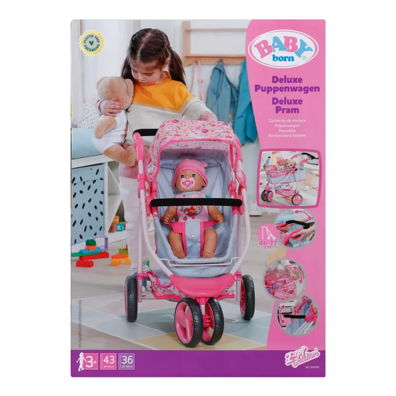 BABY born Deluxe passeggino per bambole, passeggino, 3 anno/i