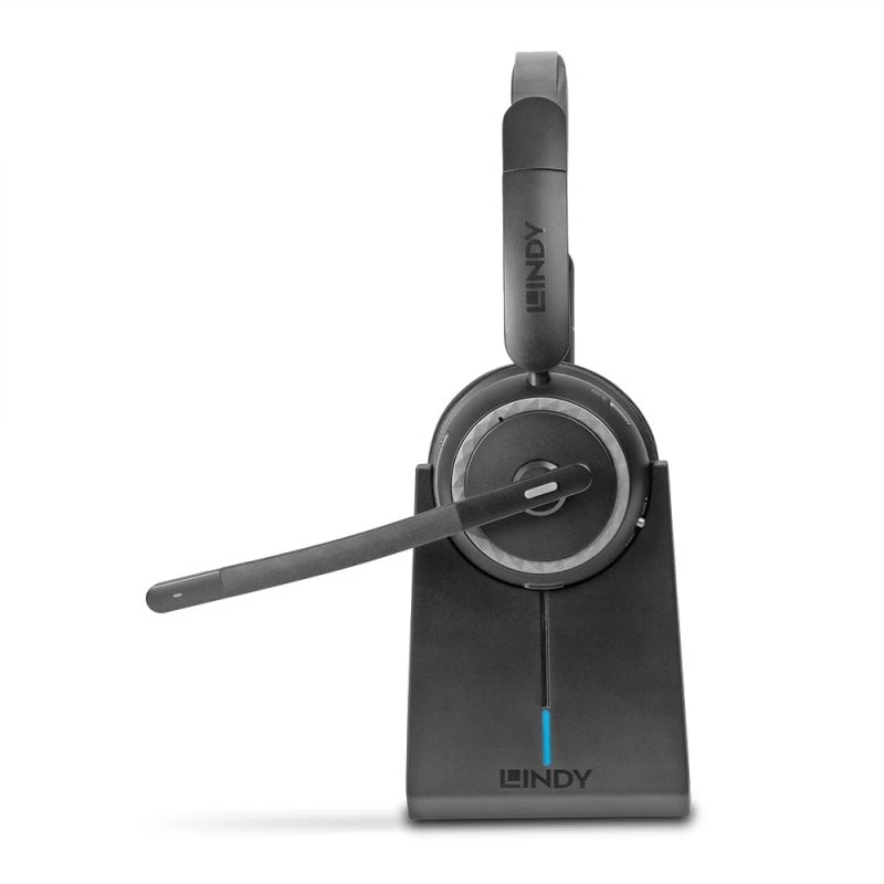 Lindy L118 cuffie wireless con cancellazione del rumore e stazione di ricarica