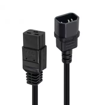 Lindy prolunga cavo di alimentazione da 1 m C14 a C19, nero, 1 m, IEC C14, IEC C19, 250 V