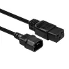 Lindy prolunga cavo di alimentazione da 1 m C14 a C19, nero, 1 m, IEC C14, IEC C19, 250 V