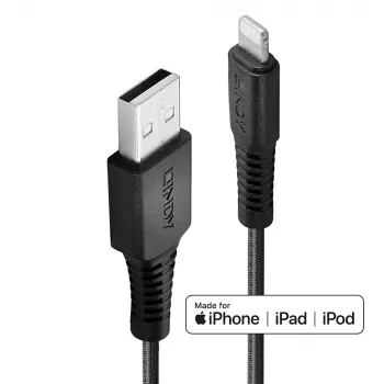 Lindy cavo di ricarica e sincronizzazione rinforzato da 2 m USB Type-A a Lightning
