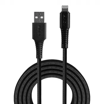 Lindy cavo di ricarica e sincronizzazione rinforzato da 2 m USB Type-A a Lightning