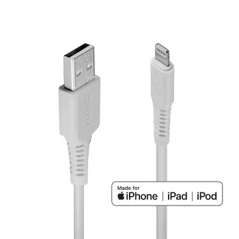 Lindy cavo da 2 m USB a Lightning, bianco, 2 m, Lightning, USB A, bianco, dritto, dritto