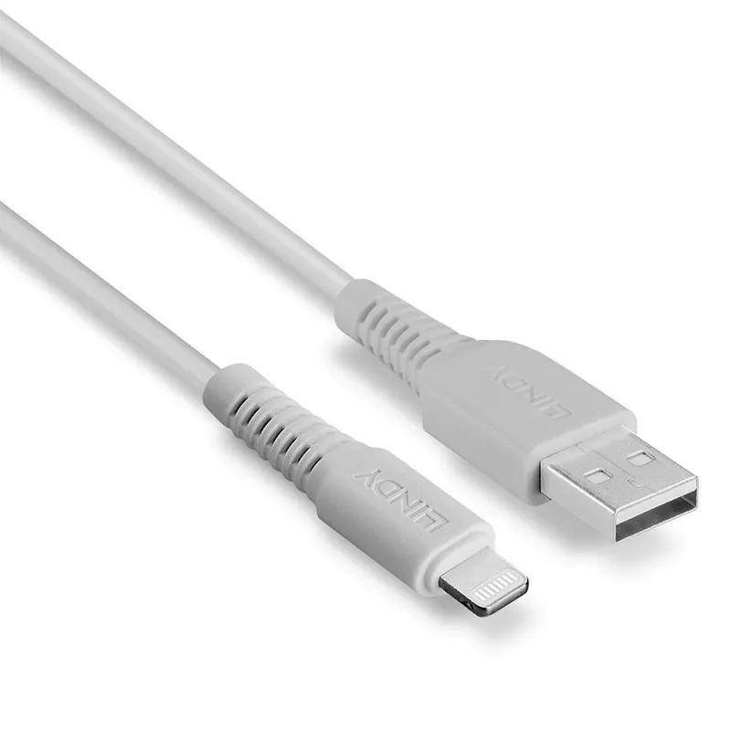 Lindy cavo da 2 m USB a Lightning, bianco, 2 m, Lightning, USB A, bianco, dritto, dritto
