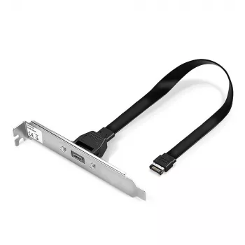 Lindy Single Port USB 3.1 Gen 2 Type C Back Plate, 0,45 m, USB A, connettore maschio, connettore maschio, 0 - 65 °C, 0 - 70 °C