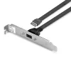 Lindy Single Port USB 3.1 Gen 2 Type C Back Plate, 0,45 m, USB A, connettore maschio, connettore maschio, 0 - 65 °C, 0 - 70 °C