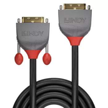 Lindy prolunga DVI-D Dual Link da 2 m, Anthra Line, 2 m, DVI-D, DVI-I, connettore maschio, connettore femmina, nero