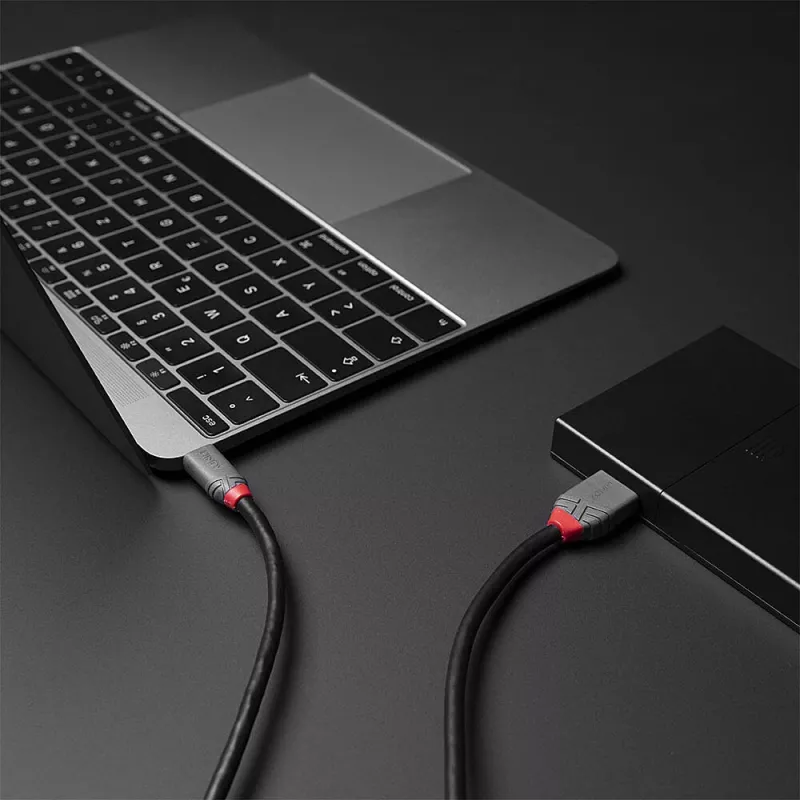 Lindy cavo USB 3.2 Type-C a Micro-B 2 m, Anthra Line, 2 m, USB C, Micro-USB B, USB 3.2 Gen 1 (3.1 Gen 1), nero