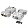 Lindy 1500m Fibre Optic DVI-D Single Link Extender, DVI, DVI-D, 1920 x 1200 pixel, argento, 1500 m, 40 x 70 x 15 mm