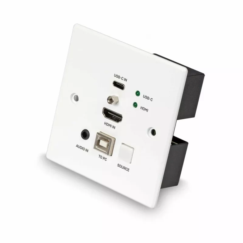 Lindy 150m Cat.6 HDMI 4K60 e Type-C HDBaseT UK presa a muro KVM Extender, trasmettitore