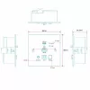 Lindy 150m Cat.6 HDMI 4K60 e Type-C HDBaseT UK presa a muro KVM Extender, trasmettitore