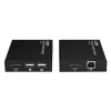 Lindy HDMI, KVM e IR over IP Extender, trasmettitore e ricevitore, con filo, 150 m, Cat5e, Cat6, nero, metallo