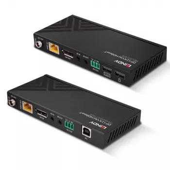 Lindy 150m Cat.6 DisplayPort 1.2, USB, IR e RS-232 HDBaseT KVM Extender