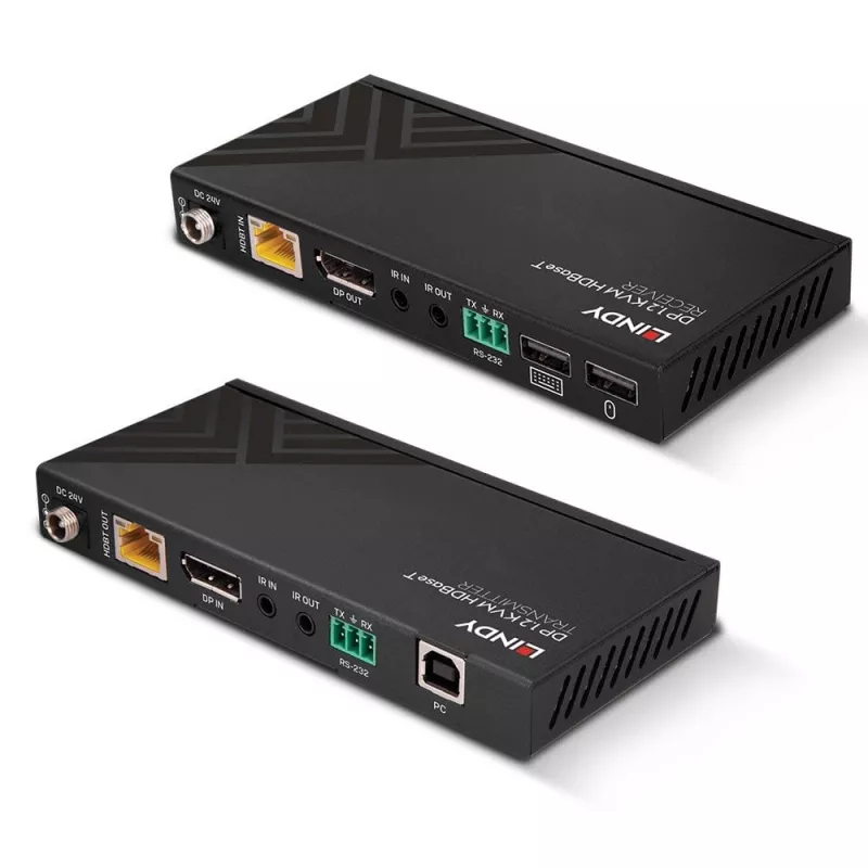 Lindy 150m Cat.6 DisplayPort 1.2, USB, IR e RS-232 HDBaseT KVM Extender